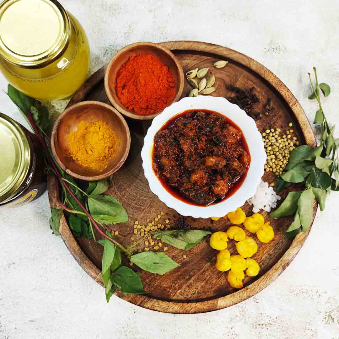 Gongura Prawns pickle