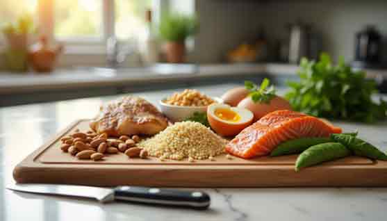 High-protein food selection – nutritious and healthy choices from FoodFida