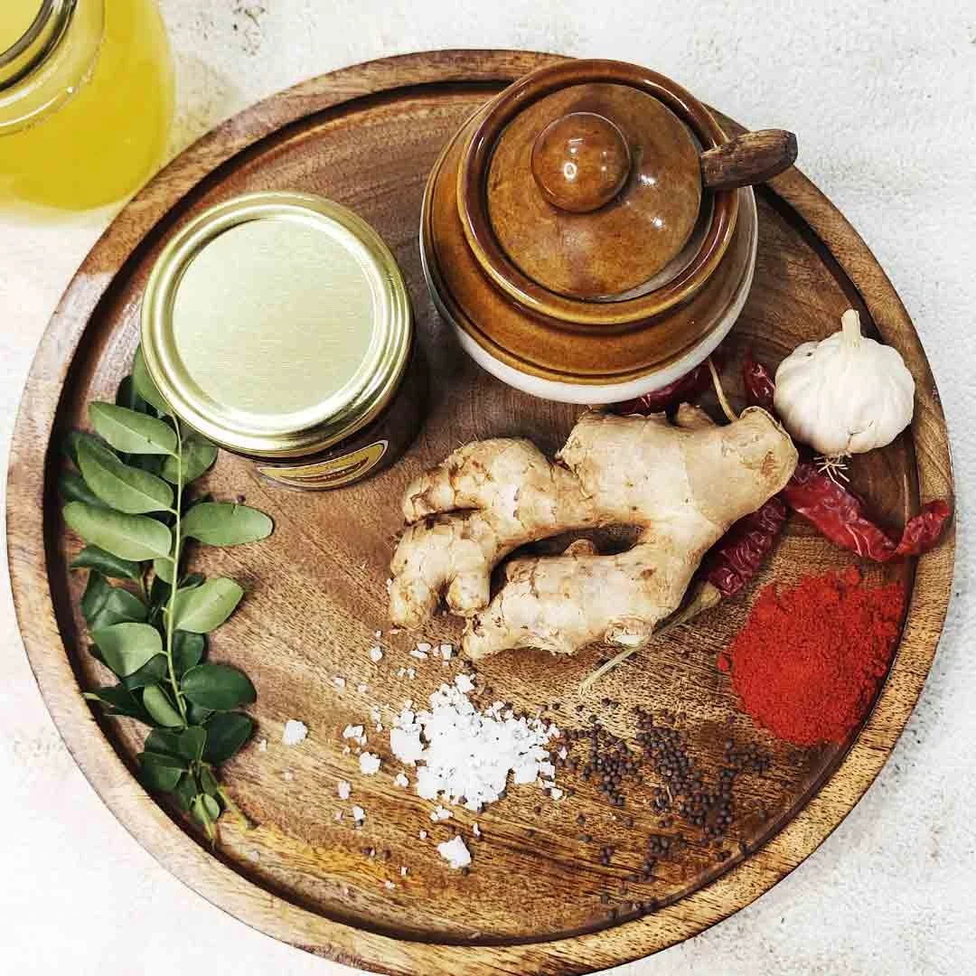 Home made ginger pickle