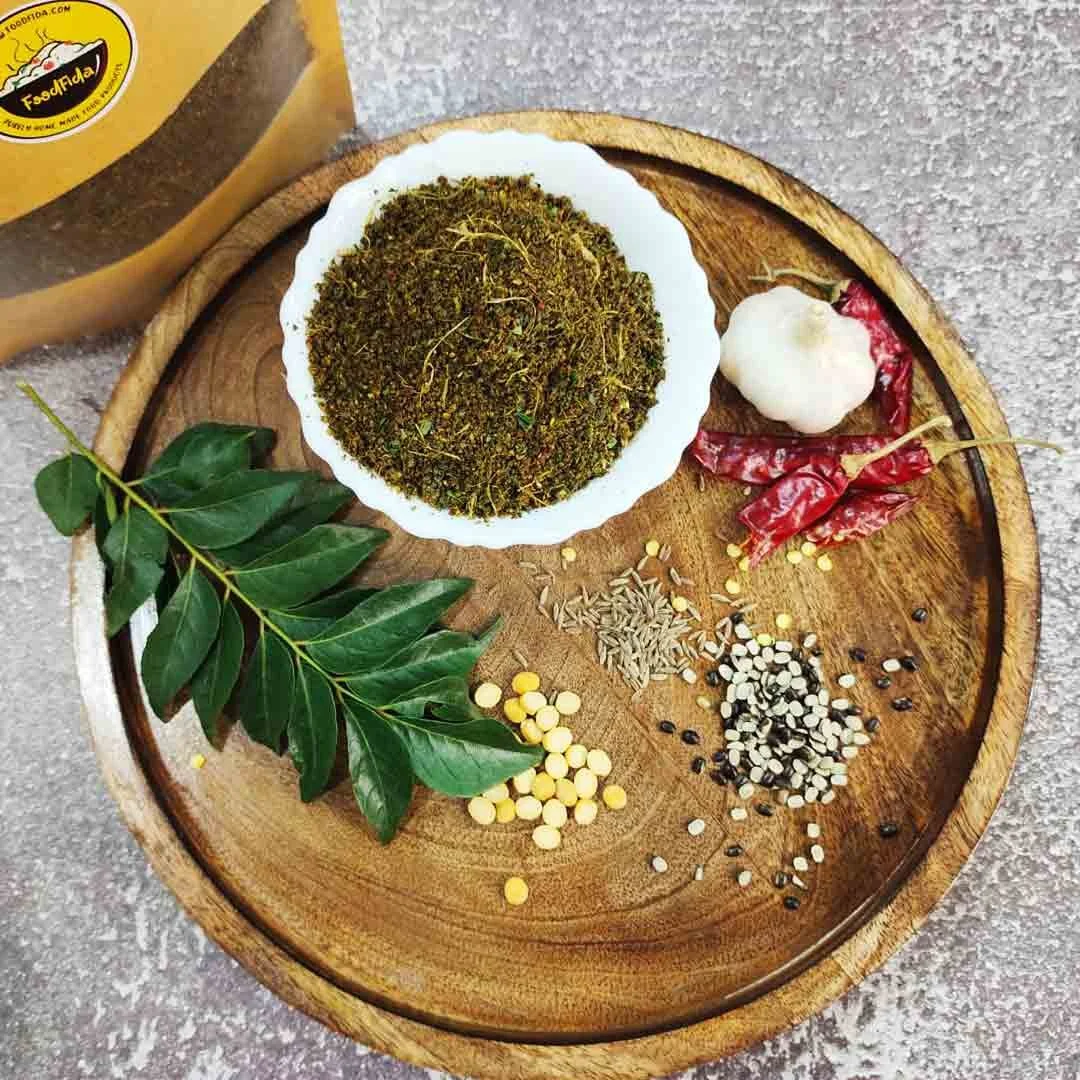 Home made curry leaves powder