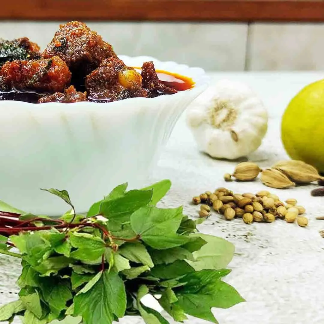 Spicy South Indian Gongura Chicken Pickle Recipe