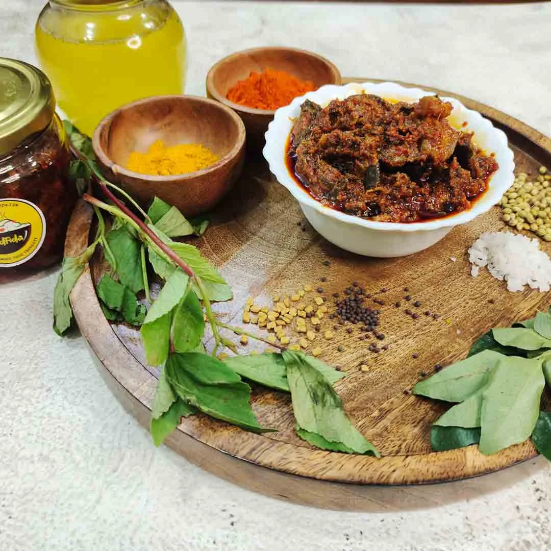 Homemade Gongura Chicken Pickle with Tangy Gongura Leaves